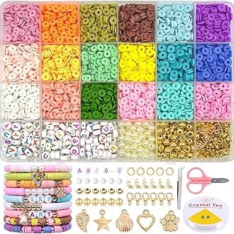 Nuloofen Multi Colors Glass Round Beads Bracelet Making Kit, 3600 Pieces, DIY Jewelry Crafts