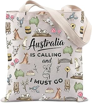 Australia Calling Tote Bag - Landmark Theme Travel Gift