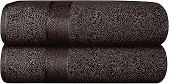 GLAMBURG 700 GSM Premium 2-Pack Oversized Extra Large Bath Sheet Set - 100% Combed Cotton - 2 Bath Sheet 35x70 - Luxury Hotel & Spa Quality - Durable Ultra Soft Highly Absorbent - Chocolate Brown