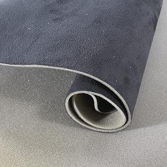 Car Elements Suede Headliner Fabric with 1/9" Foam Backing 60"×36" Alcantara Material Automotive Headliner Fabric for Car Boat Home Interior Replacement Repair 60" Wide, Charcoal