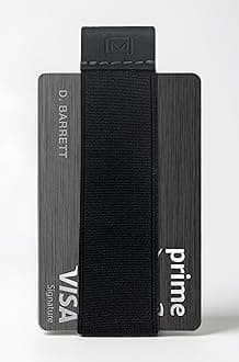 Quick Draw Minimalist Slim Credit Card Holder - Elastic Band with Leather Tab