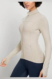 QUEENIEKE Womens Sports Jacket Turtleneck Slim Fit Full-Zip Running Top 80927