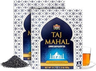 Taj Mahal Tea by Brooke Bond | Loose Tea | Black Tea | Compatible for Chai & Milk | Premium Blend | Refreshing Taste | 900 Grams (Pack of 2)