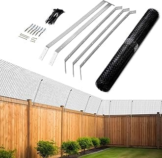 Cat Proof Fence Anti-Climb Barrier – Secure Outdoor Catio Enclosure Kit, Weatherproof Garden Mesh Fencing for Cat Safety & Protection (30 Meter Kit)