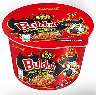 Samyang 2X Buldak Spicy Hot Chicken Stir Fried Big Bowl Ramen 3.70 oz (Pack of 1)