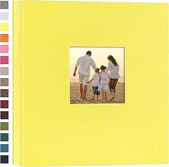 potricher Linen Hardcover Photo Album 4x6 1000 Photos Large Capacity for Family Wedding Anniversary Baby Vacation (Yellow, 1000 Pockets)