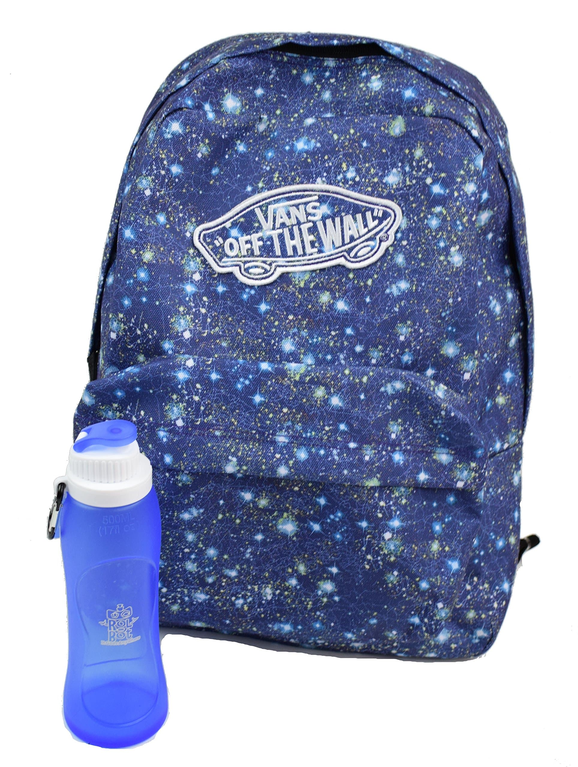 Vans Realm Backpack Bundle With Rol-Bot Water Bottle