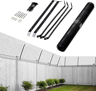 Ultimate Cat Proof Fence Anti-Climb Barrier – Secure Outdoor Catio Enclosure Kit, Weatherproof Garden Mesh Fencing for Cat Safety & Protection (10 M)