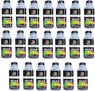 Ultra Dark Toner Powder for Use in Hp 88A. 78A, 36A, 83A, 35A, 85A Canon 925,328,326,337 Toner Cartrodge Pack of 20 (80GM)