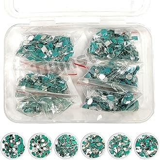 Twinster Mirror for Craft Work (6 Different Shapes 200 Pieces Each Shape) Best DIY Kit Mirrors Kit for Art and Craft