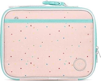 Simple ModernKids Lunch Box for School | Reusable Insulated Lunch Bag for Toddler, Girl, and Boy | Meal Containers with Exterior & Interior Pockets | Hadley Collection | Rainbow Speckles