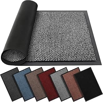BLADO Washable Door Mats Indoor & Outdoor - Non-Slippery Heavy Duty Doormats - Stylish & Large Rubber Door Mat - Perfect Dust Grabbing Outdoor & Indoor Door Mat (Grey, 60cm x 120cm)