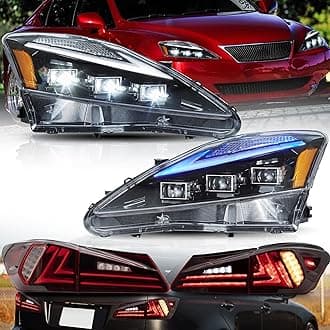 Amber Headlights(Blue DRL)+ Red Taillights