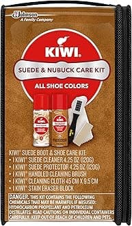Suede and Nubuck Shoe Cleaner Kit | For Shoes, Boots, and More | Includes Cleaner, Protector, Brush, Cloth, Eraser Block