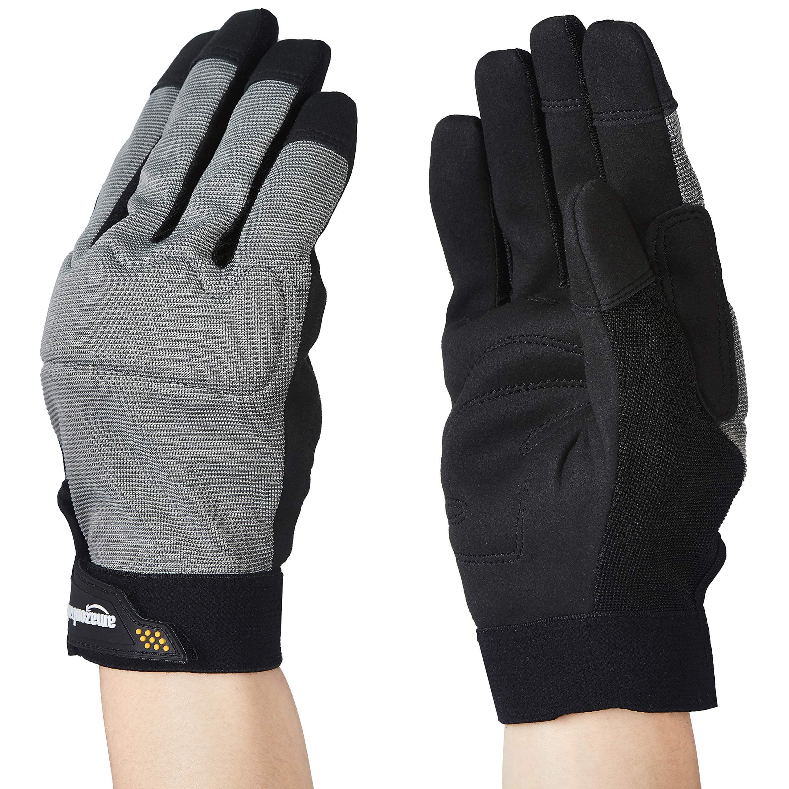 Amazon Basics Enhanced Flex Grip Work Gloves - Grey, XXL