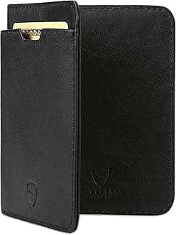 City Slim RFID Blocking Bifold Leather Wallet for Men - Minimalist Front Pocket Card Holder, Holds 9 Cards & Cash, Premium Italian Leather