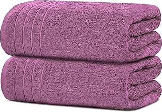 Tens Towels Pack of 2 Extra Large Bath Sheets 35 x 70 Inches, 100% Cotton, Larger & Lighter Weight, Quicker to Dry, Super Soft & Absorbent, Oversized Bath Towels, Purple