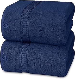 Utopia Towels - Premium Jumbo Bath Sheet (90 x 180 cm, 8 Pack) - 100% Ring Spun Cotton Highly Absorbent and Quick Dry Extra Large Bath Sheet - Super Soft Hotel Quality Towel (Navy)