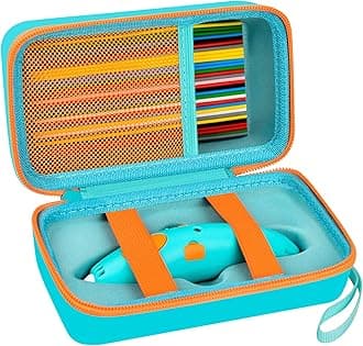 ANKHOH Case Compatible with 3Doodler Start+ Essentials (2022) for 3D Pen Set for Kids, Storage Organizer Holder for Printing Filament Refill and Micro-USB Charger, Green (Box Only)