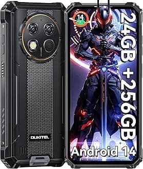 OUKITEL G1 Rugged Smartphone Unlocked - 24+256GB/1TB Android 14 Rugged Cellphones, 6.52”HD Display 10600mAh Battery 48MP Rear Camera IP68/IP69K Waterproof Phone, Dual Sim/NFC/Fingerprint 2025