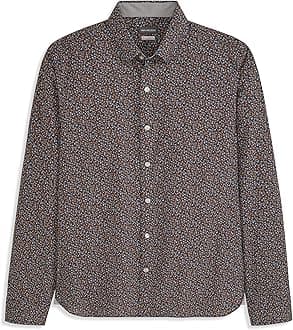 Van Heusen Men's Wrinkle Free Long Sleeve Button Down Shirt, Slim Fit, Comfortable Stretch Fabric