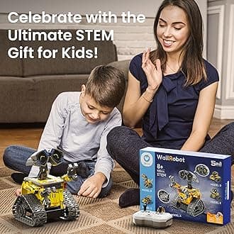 Sillbird Robot Children for Boys, 5-in-1 Technology Robot with App Remote Control, Wall/Mech Dinosaur/Stunt Car, Programmable Building Toy, Creative Gifts for Boys and Girls from 8+ Years