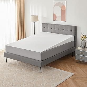 Lazyzizi Mattress Wedge Only, 7-Inch Twin Inclined Bed Wedge Mattress Topper for Acid Reflux, GERD, Neck & Back Pain, Snoring, Adjustable Elevator Under Mattress Support for Bedroom