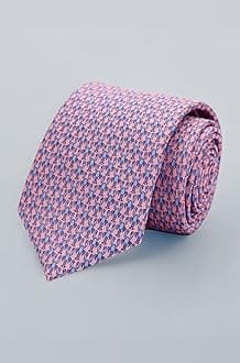 100% Silk Ties for Men Handmade Neckties with Animal Printed Patterns+Gift box