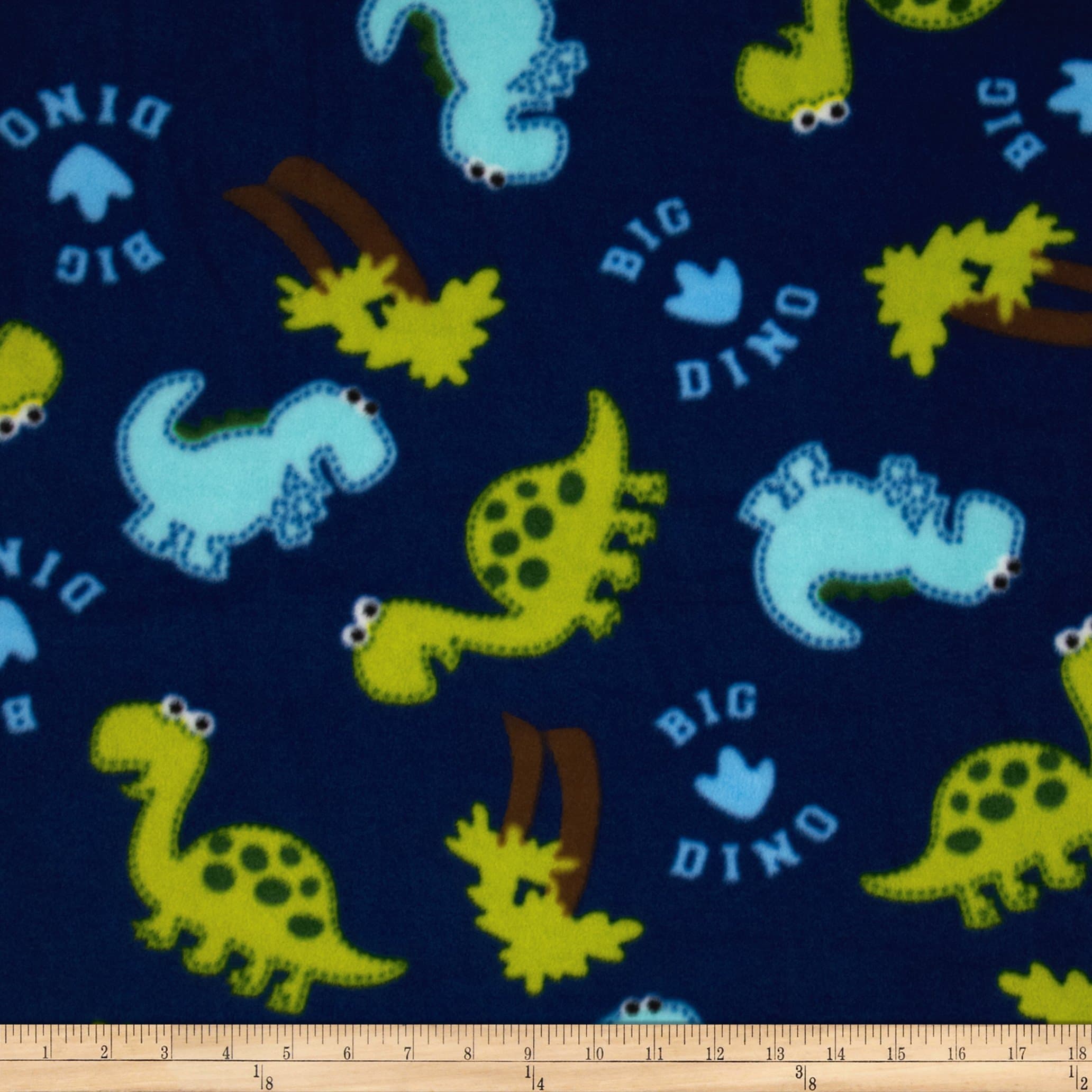 Winter Fleece Big Dino Fabric
