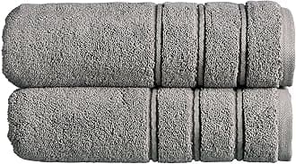 Christy Antalya Large Bath Towels | Set of 2 | 100% Turkish Cotton | 600GSM | Soft Plush Luxury Towel Set | 70cm x 125cm | Quick Dry | Storm Grey