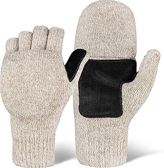 OutdoorEssentials Fingerless Winter Gloves(Off-White)