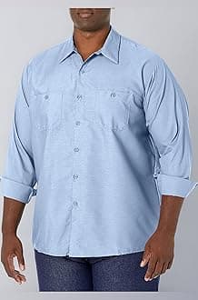Red Kap Men's Long-Sleeve Industrial Work Shirt