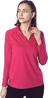 London Hills Women's Cotton Regular Fit Tshirt Full Sleeve Zipper Tshirt T-Shirt Full Sleeves