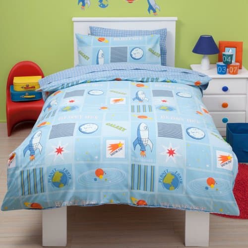 Just Kidding Blast Off Single Duvet Set