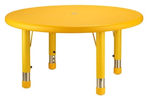 Cozy4Kids Adjustable Round Plastic Activity Table, Big Bird Yellow