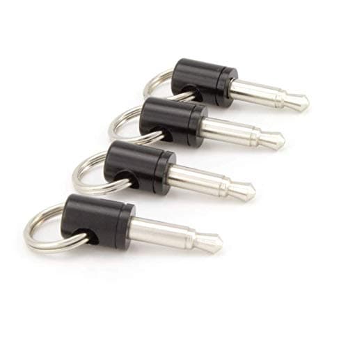 Dongle Dangler Keychain Accessory - Compatible with iPhone or Pixel 2 Audio Adapter Cables - Holds Your Cable on Your Keychain (Black 4-Pack)