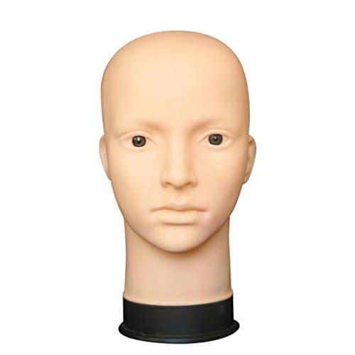 Nikuya Mannequin Head Practice Make Up Wig Hat Display Training Model Eyelash Extension (A)