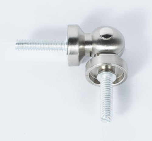 Single Rods Hinged Elbow Connector for corner or Bay Window Curtain Rod,Up to 5/8"Hinged Elbow Connector for corner of Bay Window Curtain Rod,Up to 5/8" Brushed Steel