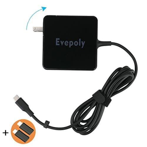 Evepoly 65W Type C Wall Charger with Quick Charge 3.1 Special for Lenovo Yoga 910/Yoga5 Pro
