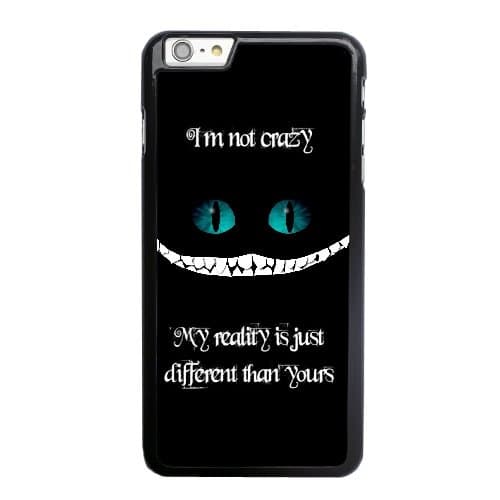 Apple iphone 6 6S plus (5.5 inch) Case, Cheshire Cat We Re All Mad Here Phone Case for Apple iphone 6 6S plus (5.5 inch) Black Plastic Ultra Slim Cover Case GHST1131441