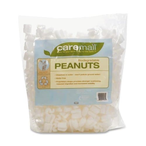 Caremail Biodegradable Peanut - Static-free, Lightweight, Water Soluble - White