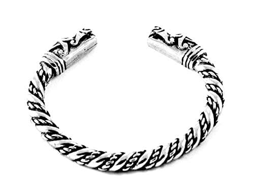 Viking Bracelets Dragon Head Solid Pewter Bracelet as seen on VIKINGS series 2