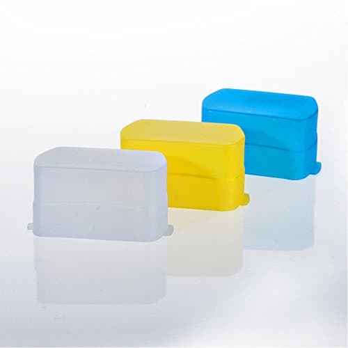 3 Color Flash Bounce Diffuser for Canon 580EX II Godox V850 V860 Yongnuo YN-560