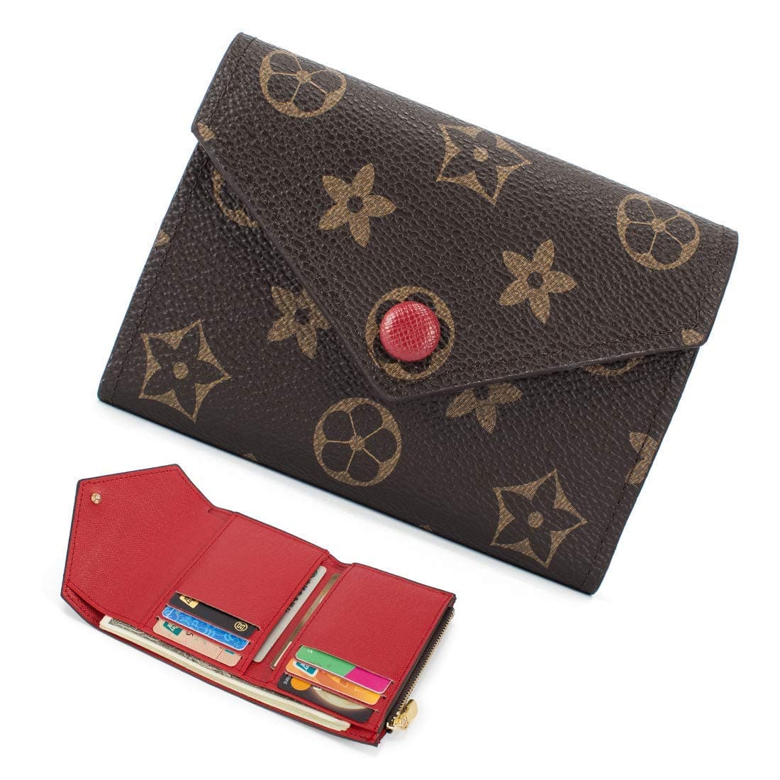 Tobert Design Checkered Pattern Checkered Wallet Mini Clutch Purse - PU Vegan Leather