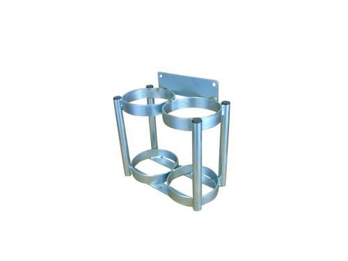 FWF Oxygen Wall Mount Rack Holds 2 (D OR E Style) CYLINDERS Diameter 4.3" Made in USA