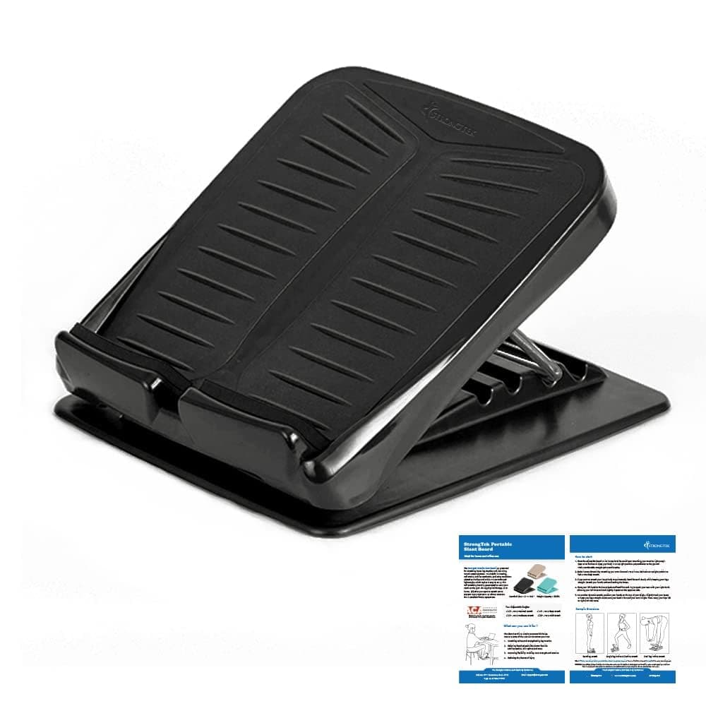 StrongTek Portable Slant Board, Lightweight 3.7 lbs, 5-Level Adjustable Calf ...