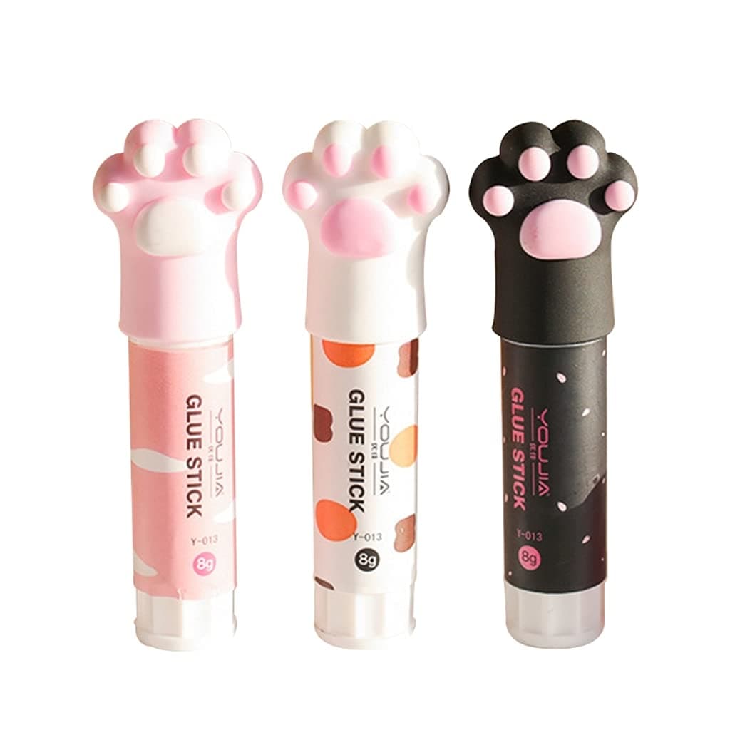 Multi-functional Stick Strong-Hold Adhesive Stick Craft for Scrapbooking Card Cute Cat Claw Solid Glue Stick Strong Glue Glue Stick Student Kawaii Stationery Binding Tool