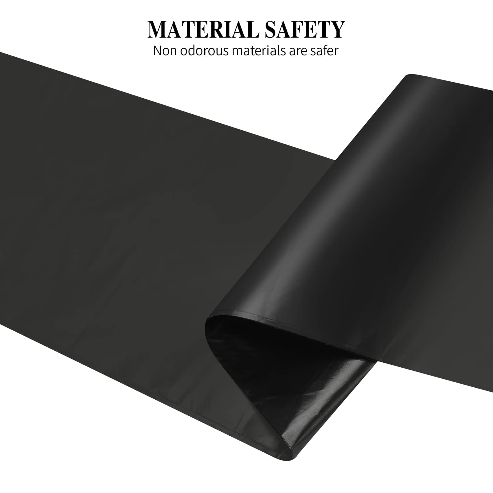 5 Rolls Small Trash Garbage Bags, 4 Gallon Strong Thin Material Disposable Kitchen Garbage Bags, Durable Plastic Trash Bags for Office Home Bedroom Garden Waste Bin, 100 Counts (Black)