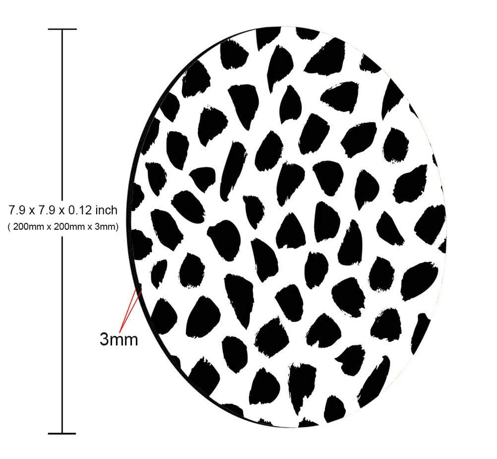 Abstract Polka Dot Ornament Mouse Pad, Polka Dot Print, Dot Pattern, Present for Her, Cute Mouse Pad, Cute Desk Accessories, Office Decor, Desk Decor, Round Mouse Pads