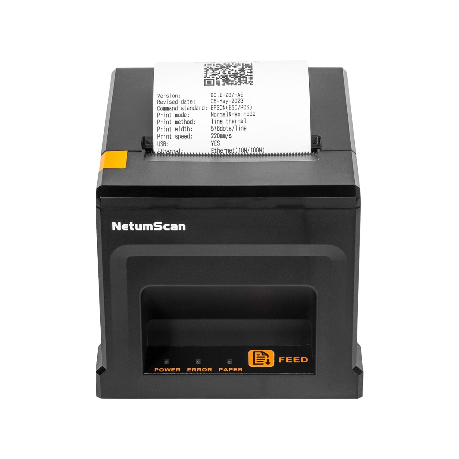 NetumScan USB POS Receipt Printer, 80mm Thermal Receipt Printer with Auto Cutter Cash Drawer, 300mm/s, Support Windows/Mac/Linux, Restaurant Kitchen Printer for ESC/POS(Only USB Interface) 8360